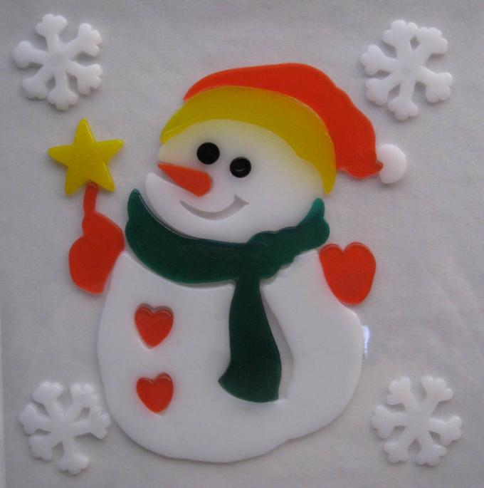 Xmas Day Gel Stickers Window Sticker Jelly Sticker Spring Gel Clings