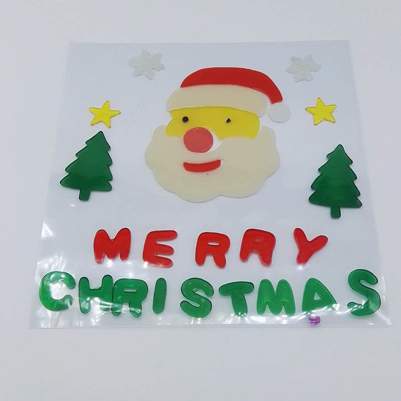 Xmas Day Gel Stickers Window Sticker Jelly Sticker Spring Gel Clings