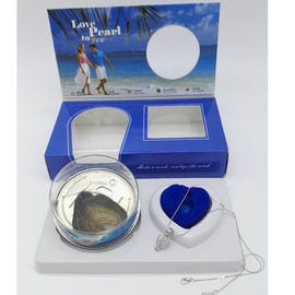 DIY  Amazing Love Wish Pearl Gift Oyster Pendant Necklace with Blue Color Box