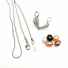 Unique Genuine 5 PCS High Quality Freshwater Pearls Cage Pendant Necklace