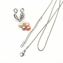 Fashion DIY 5PCS Color Freshwater Pearl Cage Pendant Necklace Jewelry Gift