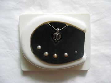 Unique Genuine 5 Colors Freshwater Pearls Cage Pendant Necklace Gift Set