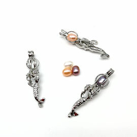 Silver Plated Skull Ghost Pearl Cage Bead Cage Pendant Essential Oil Diffuser Lockets Jewelry