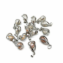 Fashion Necklace For Unisex Gift Pearl Cage Pendant Essential Oil Diffuser Jewelry Making Accessories