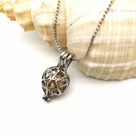 Jewelry Making Oyster Pearl Cage Bead and Essential Oil Diffuser DIY Locket Pendant