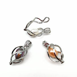 Natural Pearl Oyster Pearl Cage Pendant Silver Lady Charm Surprise Valentine's Day Gift