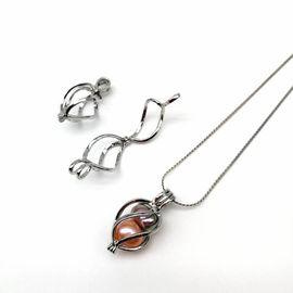 Natural Pearl Oyster Pearl Cage Pendant Silver Lady Charm Surprise Valentine's Day Gift