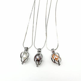 Natural Pearl Oyster Pearl Cage Pendant Silver Lady Charm Surprise Valentine's Day Gift