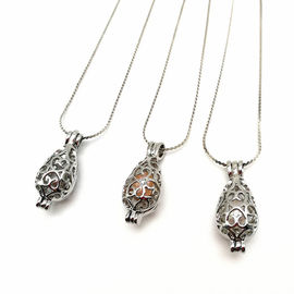 Fashion DIY Drop Cage Pendant Pearl Necklace Oyster Gift Charms