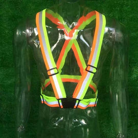 Fashion Motorcycle Bike Drivers Cyclists Fluorescent Reflective Strap Safety White Vest Belt Clothing