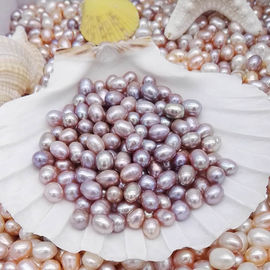 Wholesale AAA Grade 5-6mm and 6-7mm and 7-8mm no hole Rice Shape real pearl Colorized Freshwater Loose Pearl Beads