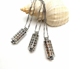DIY Fashion Natural Freshwater Pearl Bead Cage Pendant Necklace for Girls and women