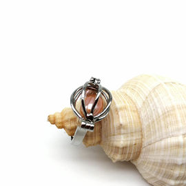 Unique Love Wish Pearl Bead Ring Cage Design Adjustable Women or Men Ring