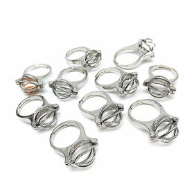 Unique Love Wish Pearl Bead Ring Cage Design Adjustable Women or Men Ring