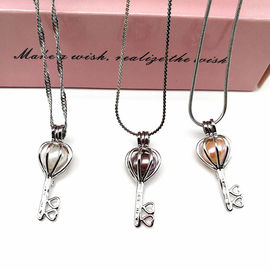 Fashion Real Freshwater Pearl Beads Key Locket Cage Pendant for Necklace Jewelry