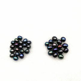 Wholesale AAA Grade 6-7mm and 7-8mm no hole Rice Shape Black pearl  Freshwater Loose Pearl Beads