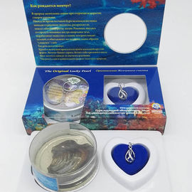 Custom Color Box Love Pearl Necklace Set Oyster Cage Pendant  Freshwater Pearl Jewelry Gift Box