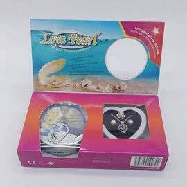 Custom Own Color Box for Love Pearl 3 PCS Sets included Chain Necklace with one Drop Pendant , Ring , Earrings