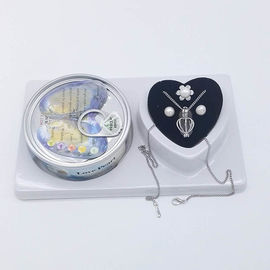 Custom Own Color Box for Love Pearl 3 PCS Sets included Chain Necklace with one Drop Pendant , Ring , Earrings