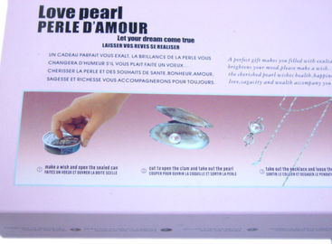 French Versions Color Box  Love Pearl Necklace Gift Box With Fashion Cage Pendant for Special Holiday Gift