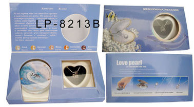 Russian Versions Color Box  Love Pearl Necklace Gift Box With Fashion Cage Pendant for Valentine's Day Gift
