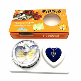Friend Series Color Box Love Pearl Necklace Gift Box With Fashion Cage Pendant for Promotion Gift