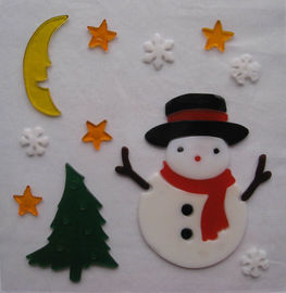 Xmas Day Gel Stickers Window Sticker Jelly  Sticker Spring Gel Clings Christmas Day Gift