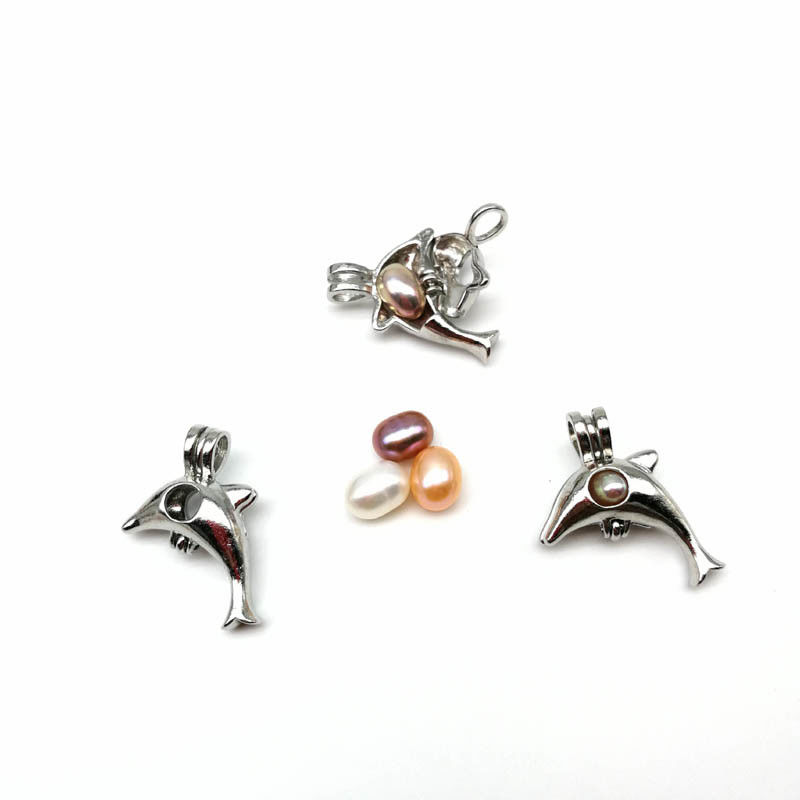 Pearl Cage Pendant Jewelry Making Bead Cage Necklace Aromatherapy Essential Oil Diffuser Box For Oyster Pearl