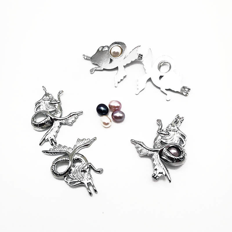 Pearl Cage Pendant Jewelry Making Bead Cage Necklace Aromatherapy Essential Oil Diffuser Box For Oyster Pearl