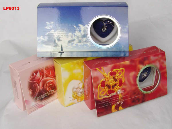 Russian Versions Color Box  Love Pearl Necklace Gift Box With Fashion Cage Pendant for Birthday or Holiday Gift